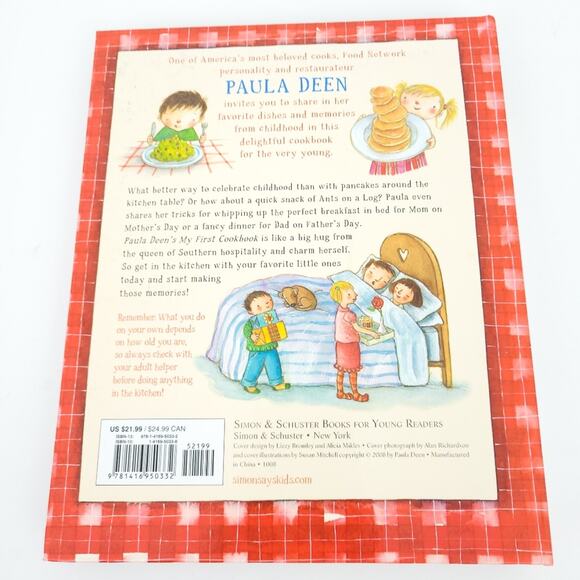 Paula Deen's My First Cookbook Kids, Hardcover, Spiral, Fun Illustrations - Picture 2 of 3